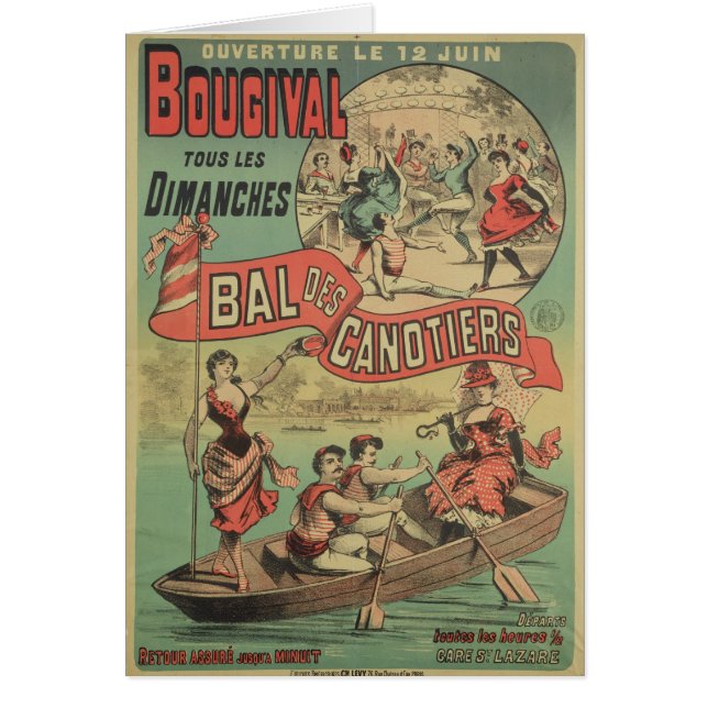 Poster advertising 'Le Bal des Canotiers' (Front)