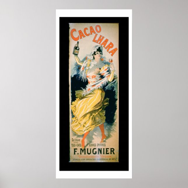 Poster advertising 'Lhara Creme de Cacao', Digon ( (Front)