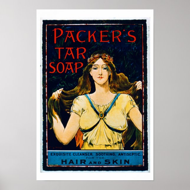 Poster advertising 'Packer's Tar Soap' (colour lit (Front)