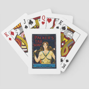 Poster advertising 'Packer's Tar Soap' (colour lit Playing Cards