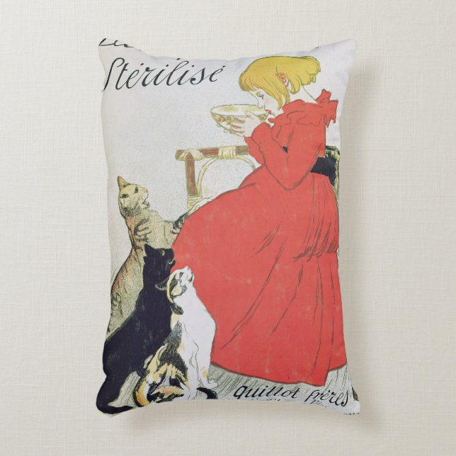 Poster advertising Pure Sterilised Milk Decorative Cushion (Front(Vertical))