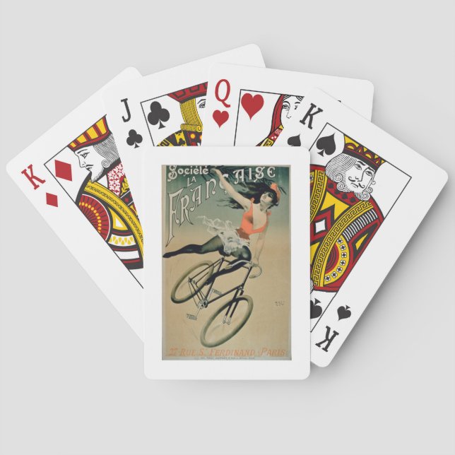 Poster advertising 'Societe La Francaise', Paris ( Playing Cards (Back)