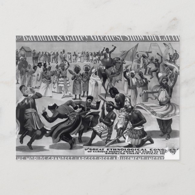 Poster advertising, 'The Barnum and Bailey Postcard (Front)