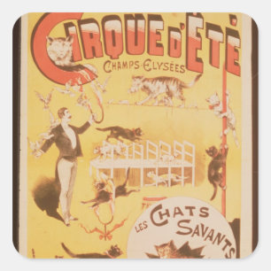 Poster advertising the Cirque d'Ete in the Square Sticker