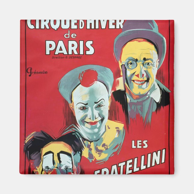 Poster advertising the 'Cirque d'Hiver de Paris' Magnet (Front)