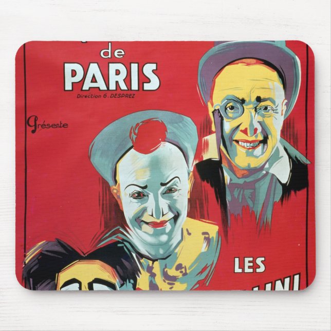 Poster advertising the 'Cirque d'Hiver de Paris' Mouse Mat (Front)