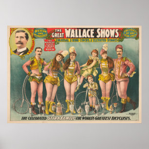 Poster Advertising The Great Wallace Shows Circus