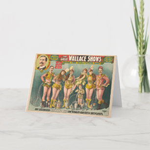Poster Advertising The Great Wallace Shows Circus Card