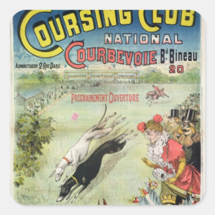 Poster advertising the opening of Coursing Square Sticker