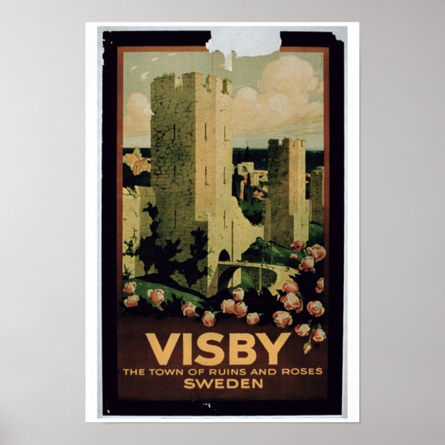 Poster advertising the town of Visby, Sweden (colo (Front)