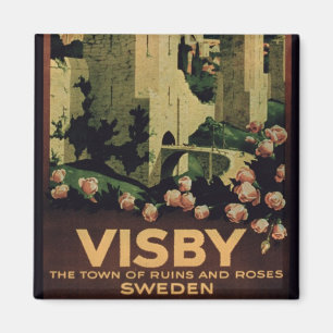 Poster advertising the town of Visby, Sweden (colo Magnet