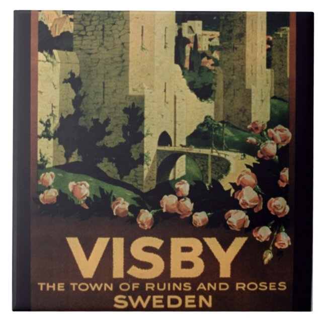 Poster advertising the town of Visby, Sweden (colo Tile (Front)
