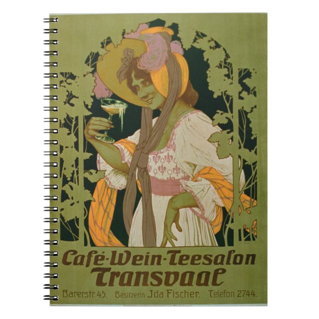 Poster advertising 'Transvaal' a Coffee, Wine and Notebook (Front)