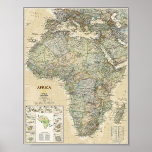 Poster - Africa National Geographic Map