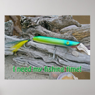Poster AJS Popper Water Dragon Fishing Time