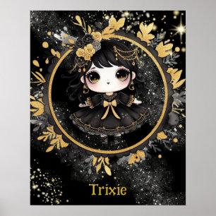 POSTER   Anime Girls Goth Cute Custom Kawaii