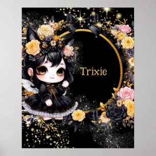 POSTER   Anime Girls Goth Cute Custom Kawaii