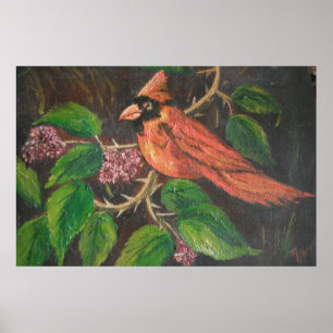 Poster Ann Hayes Painting Cardinal