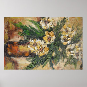 Poster Ann Hayes Painting Yellow Flowers In Vase
