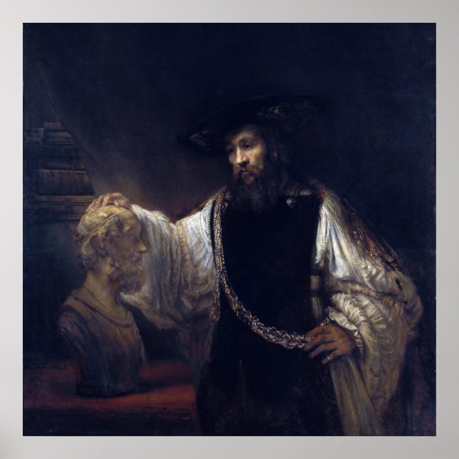 Poster Aristotle with a Bust of Homer by Rembrandt (Front)