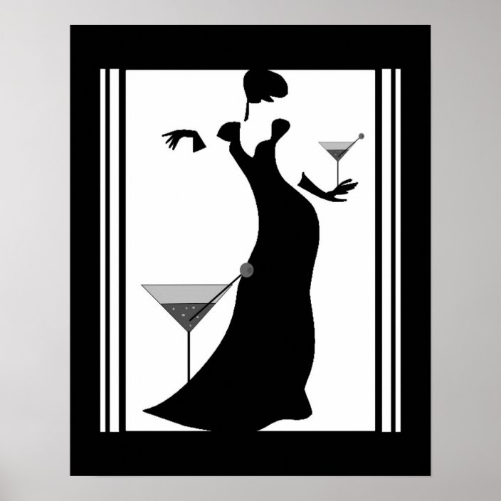 Poster Art Deco Lady Black White Rae80e258cb534b338debe0a1246d8f46 Wvc 8byvr 704 