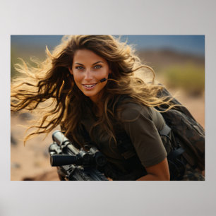 Poster Art Female Soldier