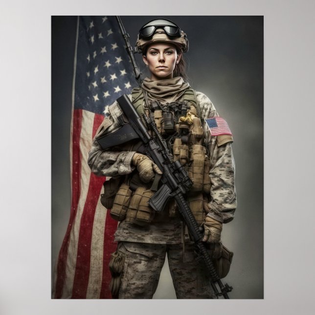Poster Art Female Soldier  (Front)