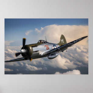 Poster Art Military Vintage War Plane