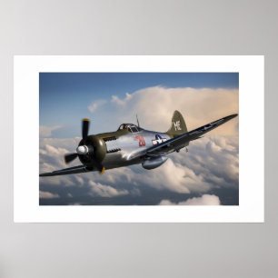 Poster Art Military Vintage War Plane