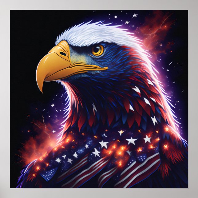 Poster Art Patriotic Eagle (Front)