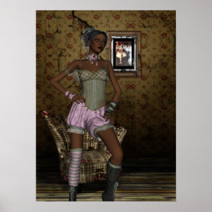 Poster Art Pin-up Girls Vintage Girl 2