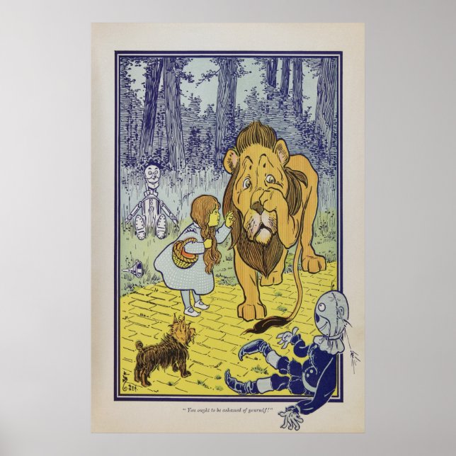 POSTER ART - WIZARD OF OZ - DOROTHY COWARDLY LION (Front)