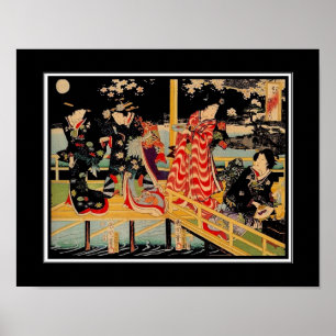 Poster Asian Vintage Art Utagawa Kunichika Japan 2