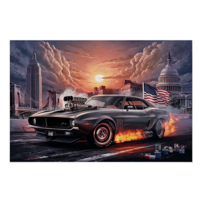 Poster Auto Drapeaux (Front)