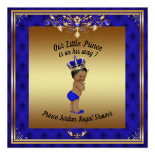 Poster Baby Shower Boy,prince baby boy, blue,20x20