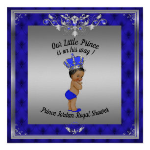 Poster Baby Shower Boy,prince baby boy, blue,20x20