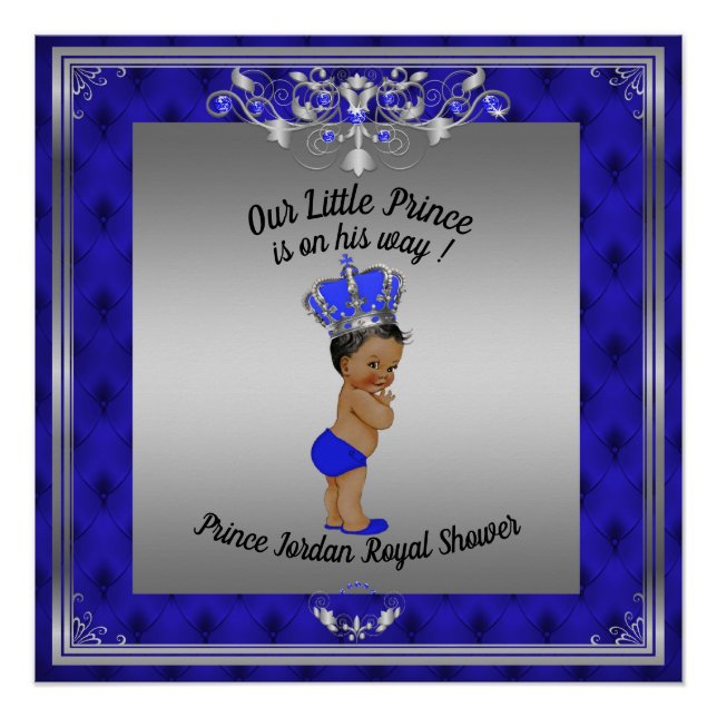 Poster Baby Shower Boy,prince baby boy, blue,20x20 (Front)