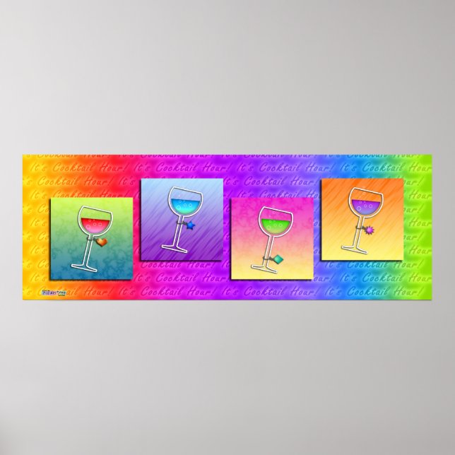 Poster, Banner - Pop Art Wine Poster (Front)