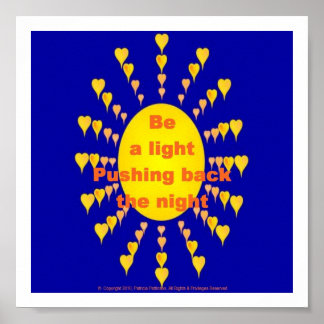 Poster - Be A Light by Tricia Pattinson