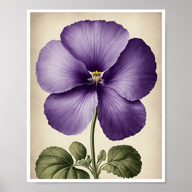 Poster Beautiful Violet Flower Wall Art Wall Decor (Front)