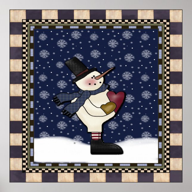 Poster - Big Heart Snowman (Front)