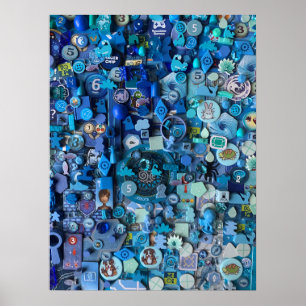 Poster: Blue Board Games Components Poster