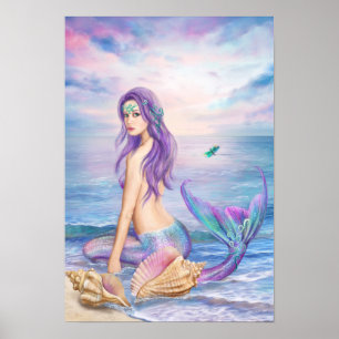Poster Blue Mermaid