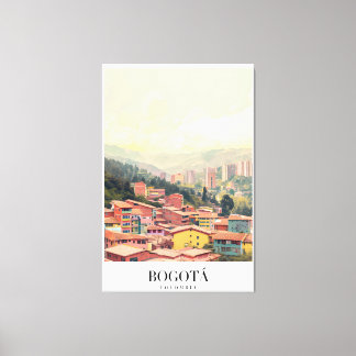 Poster Bogota Colombia Vintage Canvas Print