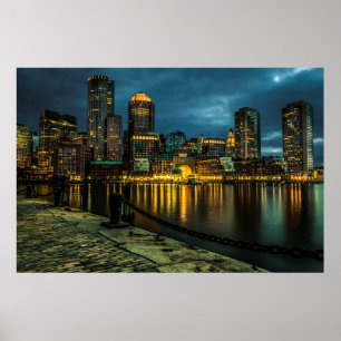 Poster - Boston at Night