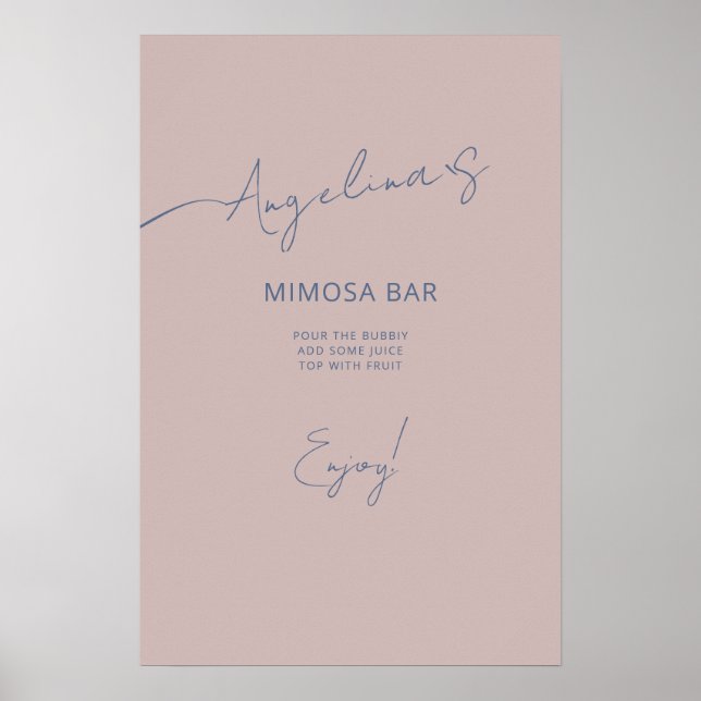 Poster Bridal Shower in an elegant style. (Front)