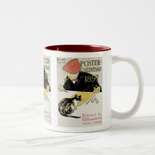 Poster Calendar 1897 Two-Tone Coffee Mug