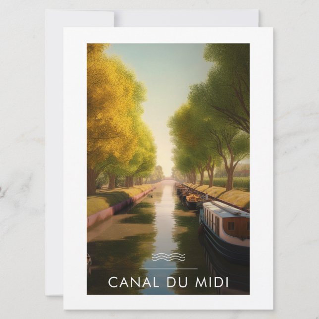 Poster Canal du Midi - France - illustration (Front)