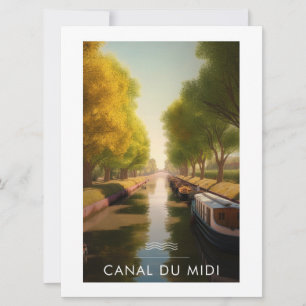 Poster Canal du Midi - France - illustration