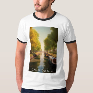 Poster Canal du Midi - France - illustration T-Shirt